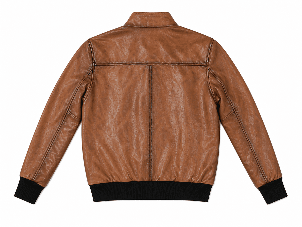 Sheep Waxy Nappa – Tan Bomber view 2